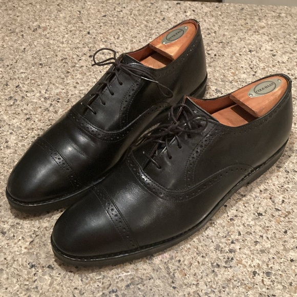 Men’s 9.5B Allen Edmonds Van Ness Black Leather Cap Toe Oxford - Picture 3 of 13